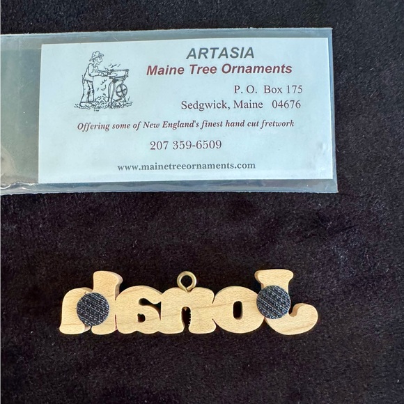 NWT ARTASIA wooden name ornament Jonah - Picture 2 of 4